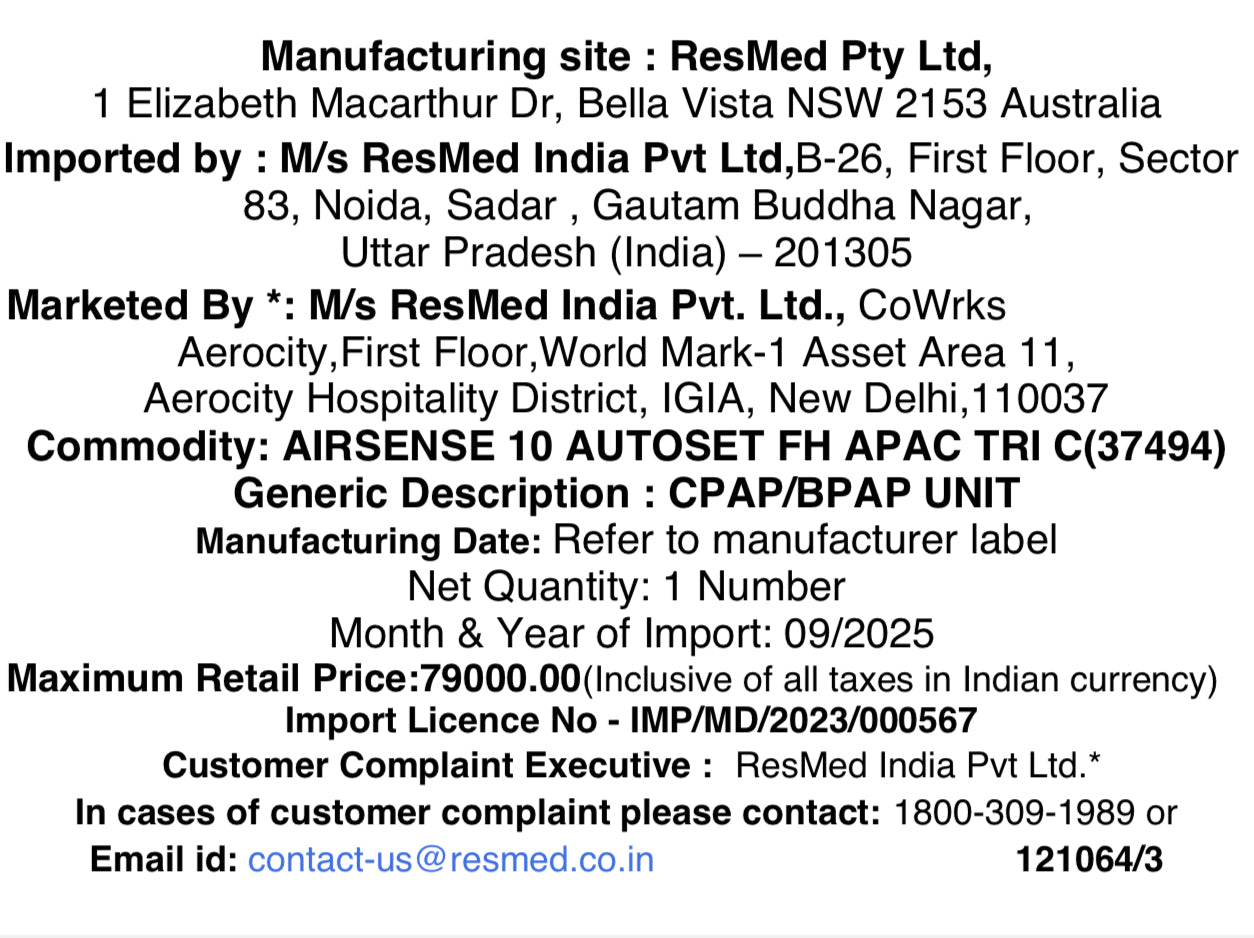 ResMed AirSense™ 10 AutoSet™ for Her CPAP Machine 4G
